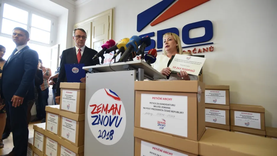 Ivana Zemanová informovala o aktuálním stavu podpisů pro Zemanovu obhajobu mandátu