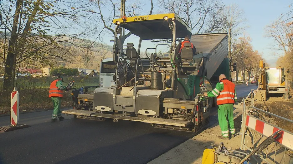Oprava silnice na Bruntálsku