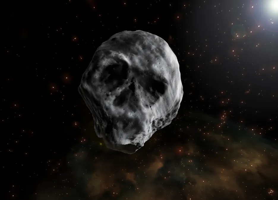 Umělecká představa o asteroidu 2015 TB145
