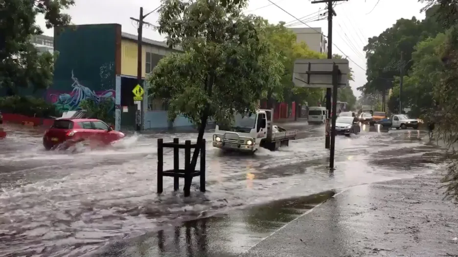 Zaplavené ulice v Sydney