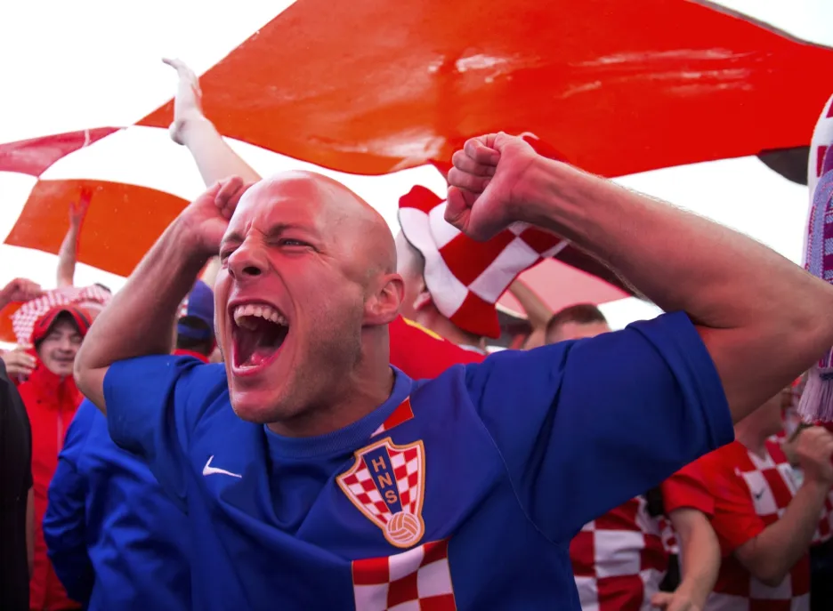 Fotbaloví fanoušci na mistrovství světa ve fotbale v Rusku
