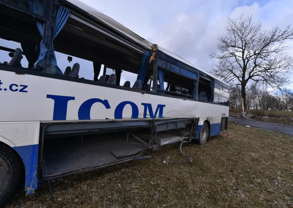 Nehoda autobusu u Věžničky na Jihlavsku