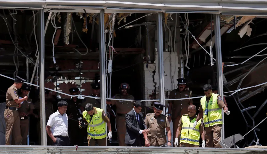 Hotel Šangri La v Kolombu po výbuchu