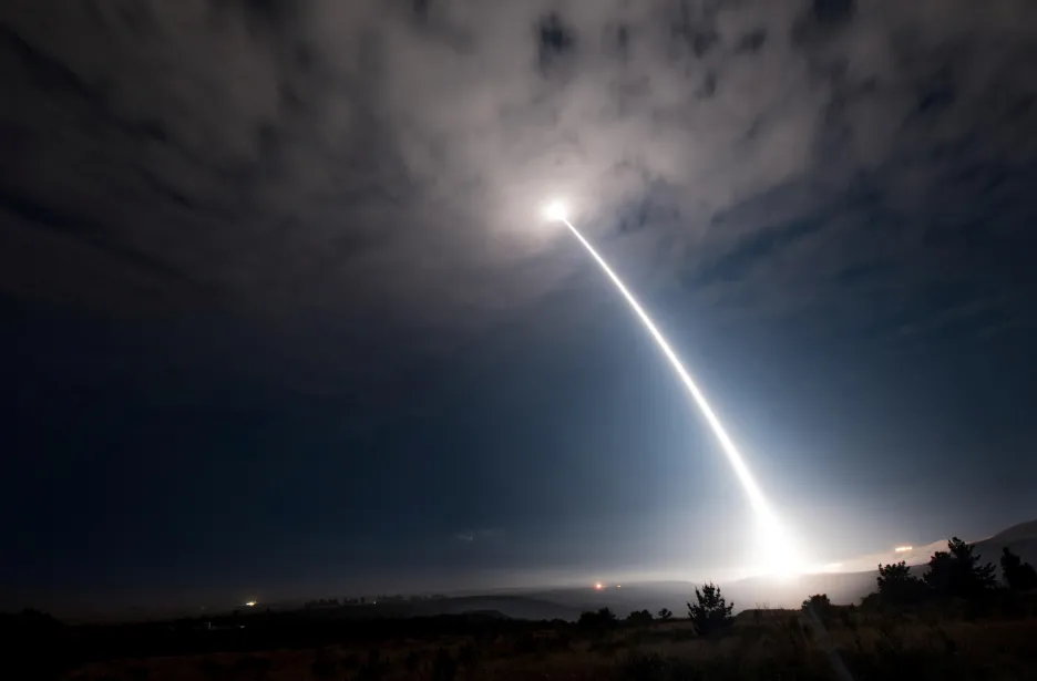 Test rakety Minuteman III v roce 2017