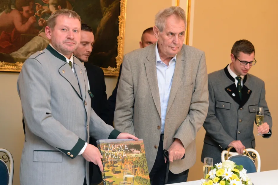 Miloš Balák s prezidentem Milošem Zemanem