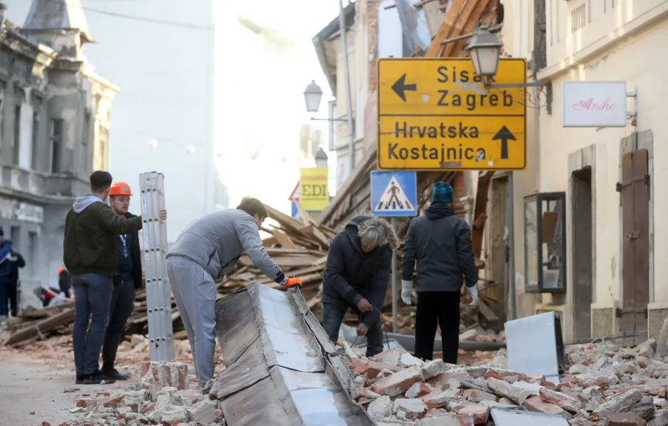 Zemětřesení v Chorvatsku způsobilo velké škody