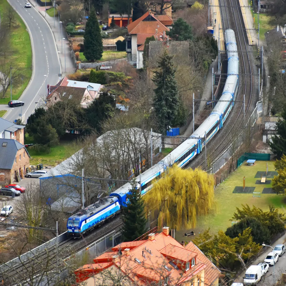 Vlak Hungaria na cestě z Budapešti do Hamburku