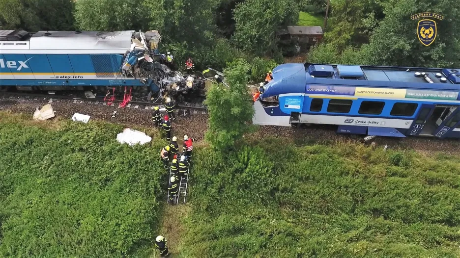 Srpnová srážka vlaků na trati u Milavčí