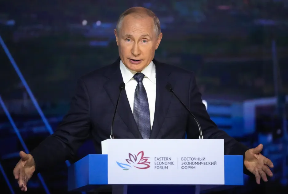 Ruský prezident Vladimir Putin na ekonomickém fóru