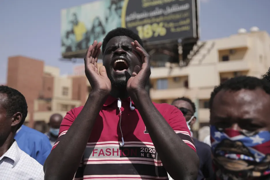 Protesty v Chartúmu v Súdánu