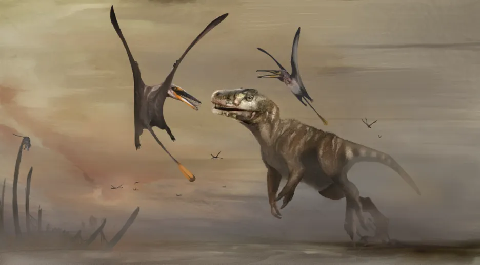 Vizualizace pterosaura objeveného ve Skotsku