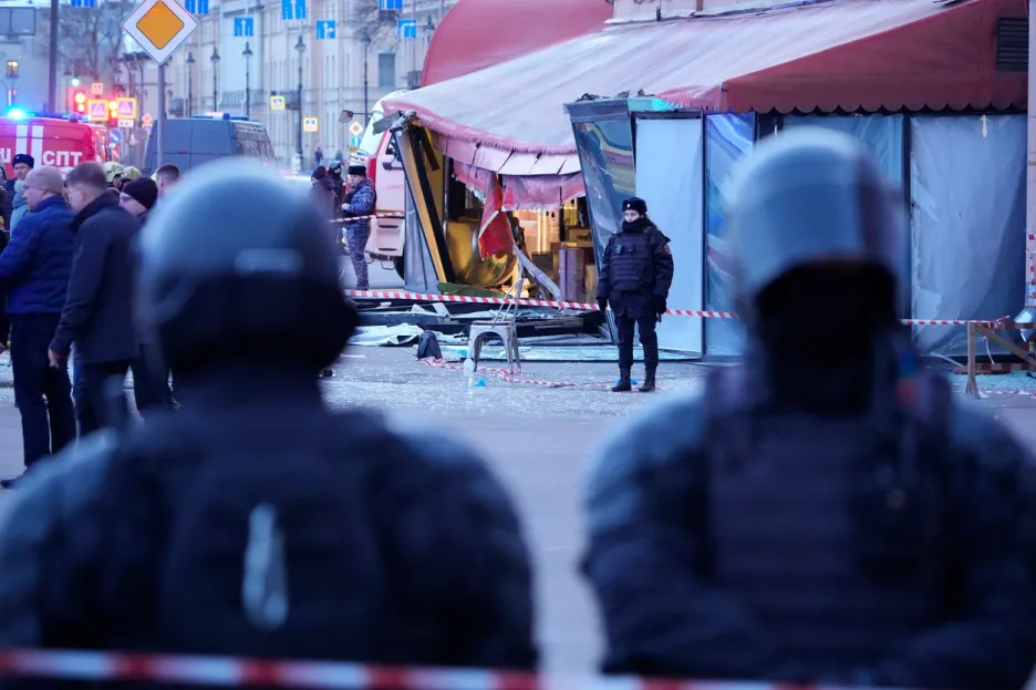 Výbuch kavárny v Petrohradu