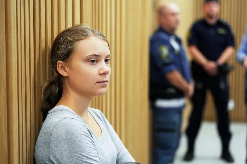Greta Thunbergová stanula před soudem