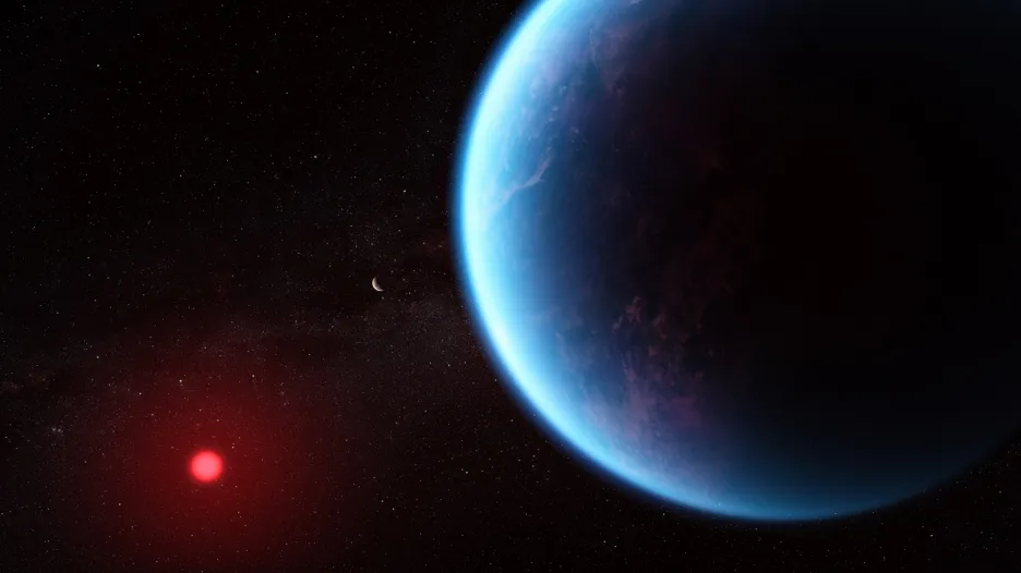 Vizualizace exoplanety K2-18 b
