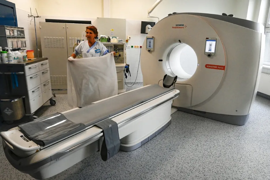 Nový počítačový tomograf (CT) na Oddělení Radiologie a zobrazovacích metod v MNO