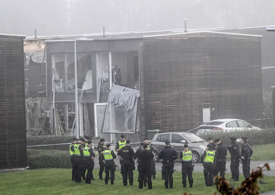 Výbuch ve švédském městě Uppsala poškodil několik domů