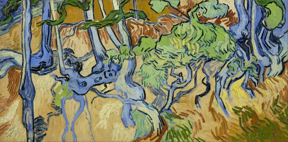 Obraz Vincenta van Gogha: Kořeny stromu (1890)