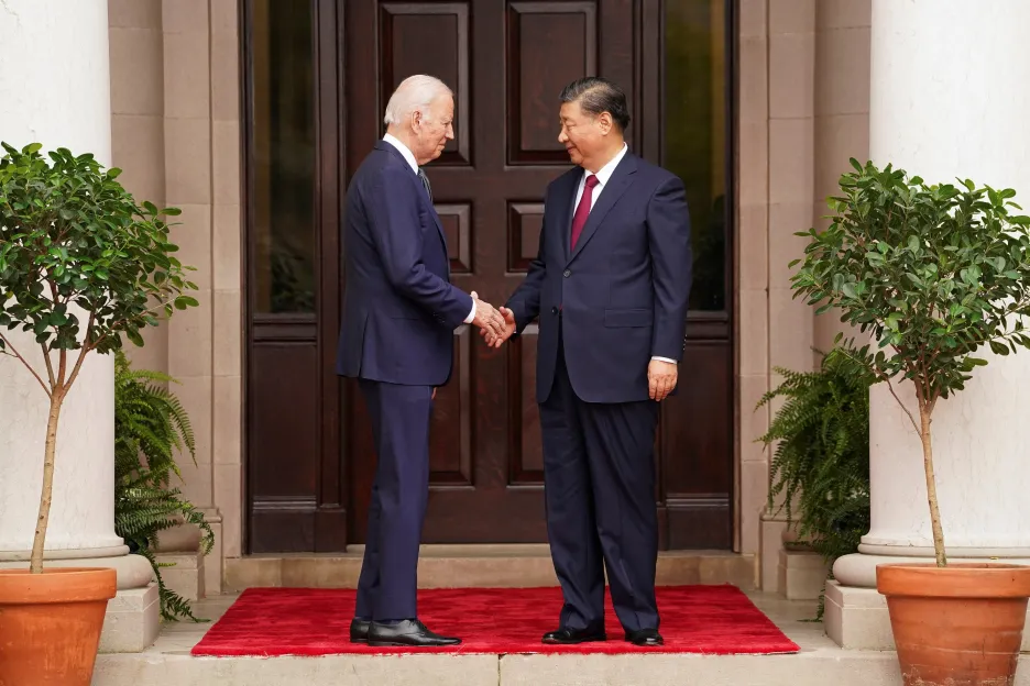 Americký prezident Joe Biden a čínský prezident Si Ťin-pching