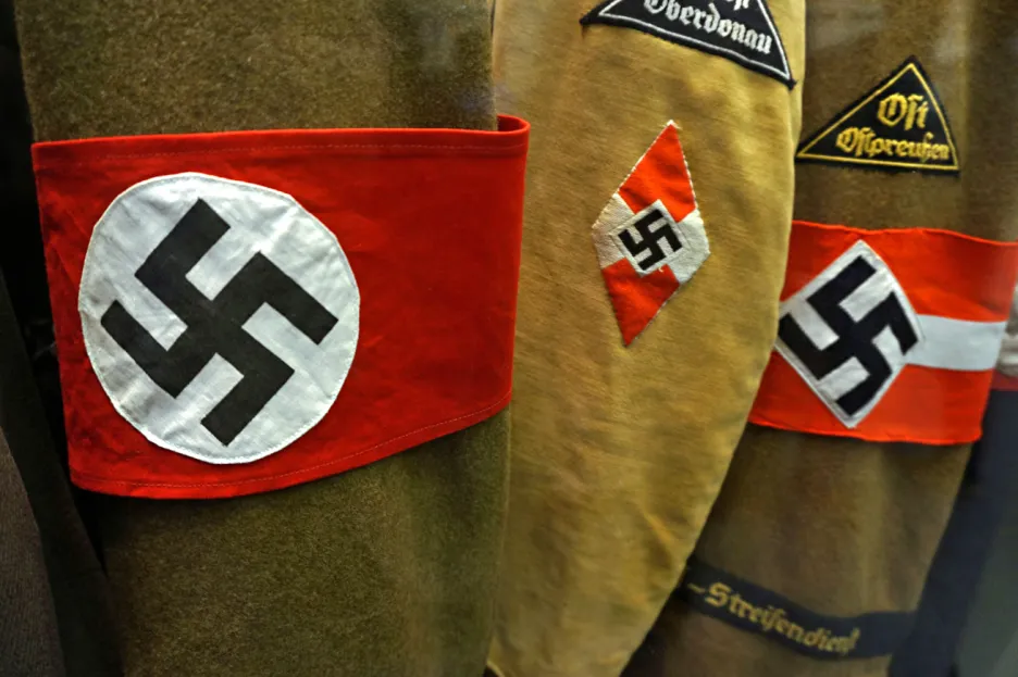 Nacistické uniformy v berlínském historickém muzeu