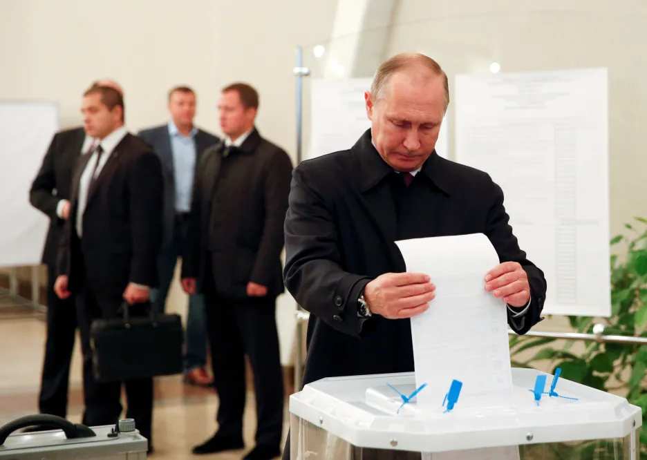 Ruský prezident Vladimir Putin volil v Moskvě