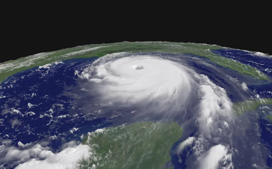 Hurikán Katrina na snímku ze satelitu NOAA