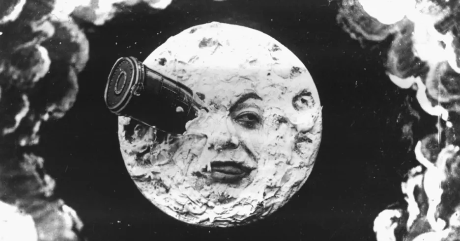 Přistání na Měsíci ve filmu Le Voyage dans la Lune