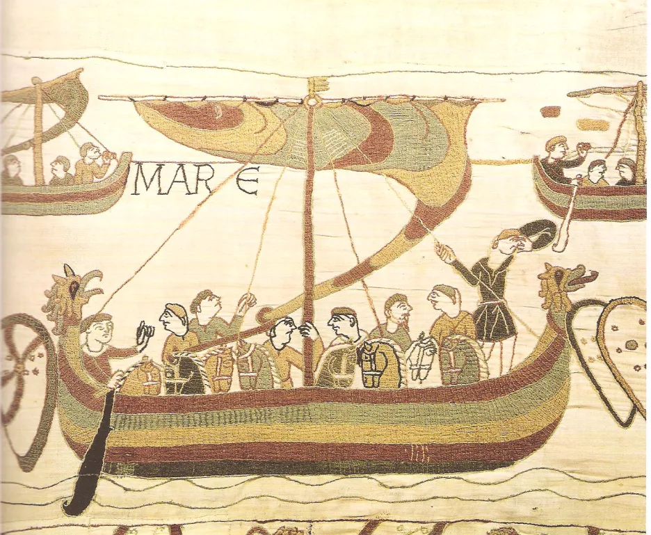 Vikinská loď na Tapisérii z Bayeux