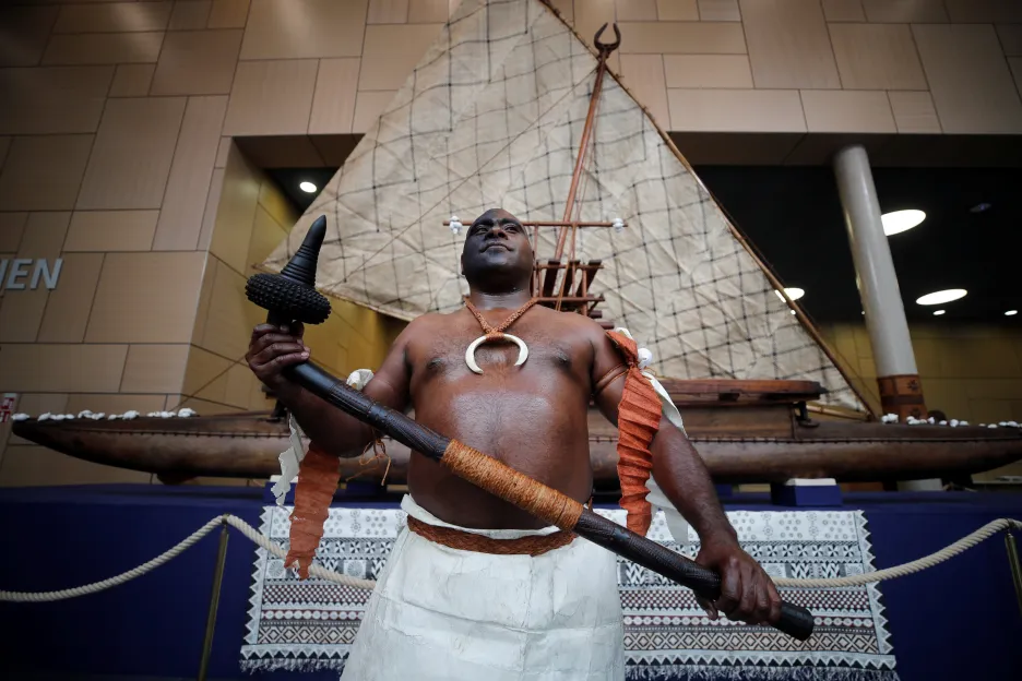Drua jako symbol letošního klimatického summitu, který v Bonnu pořádá tichomořské Fidži