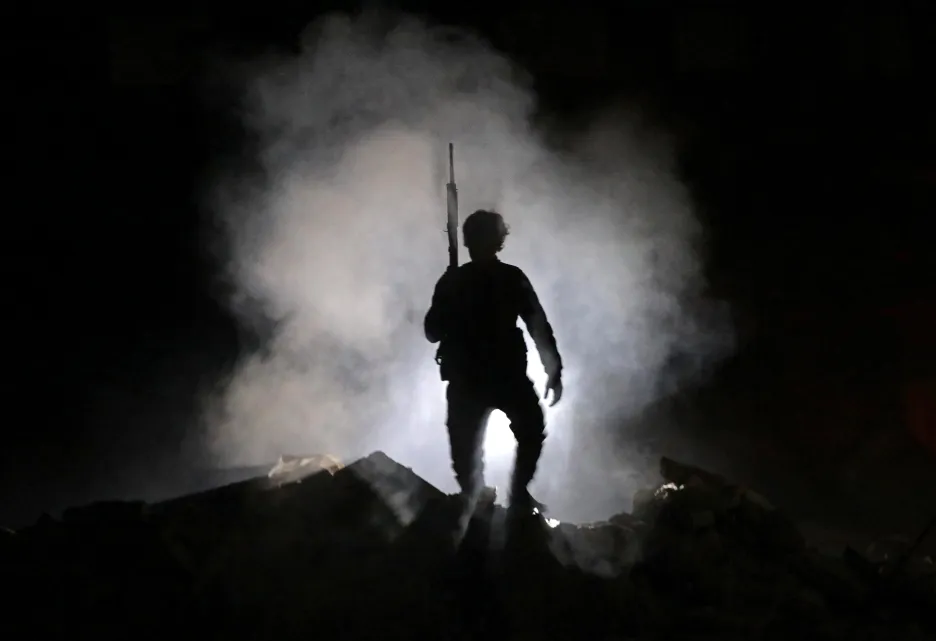 Jeden ze syrských vojáků, který pomáhá turecké armádě v tažení