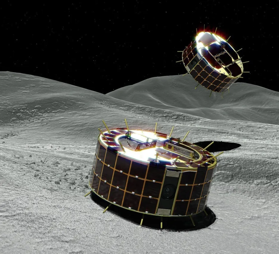 Poskakující roboti na asteroidu Ryugu