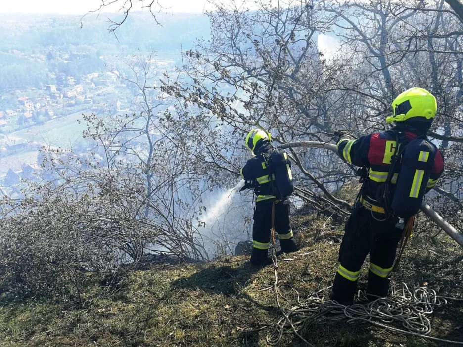 Požár u Libčic nad Vltavou