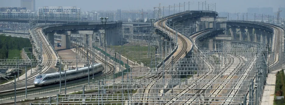 Železniční křižovatka v Šanghaji