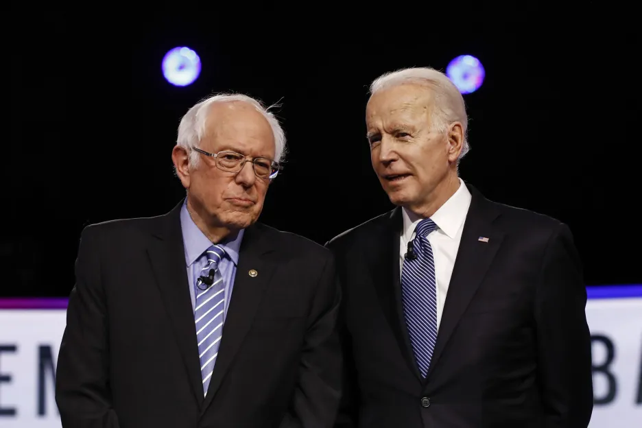 Bernie Sanders a Joe Biden