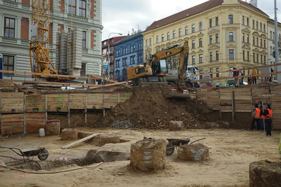 Archeologický průzkum v na rohu ulic Štefánikova a Rybníček v Brně