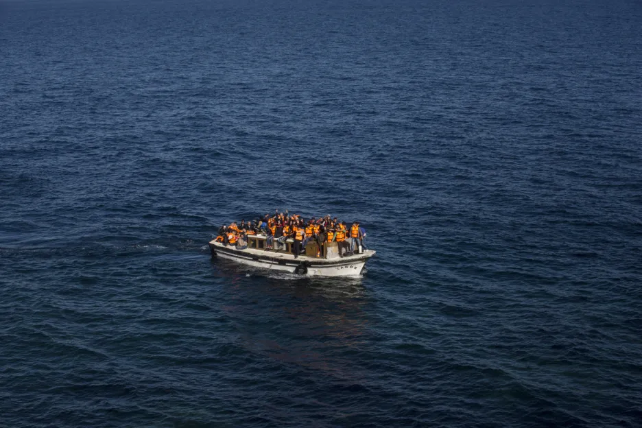 Turečtí uprchlíci v Egejském moři