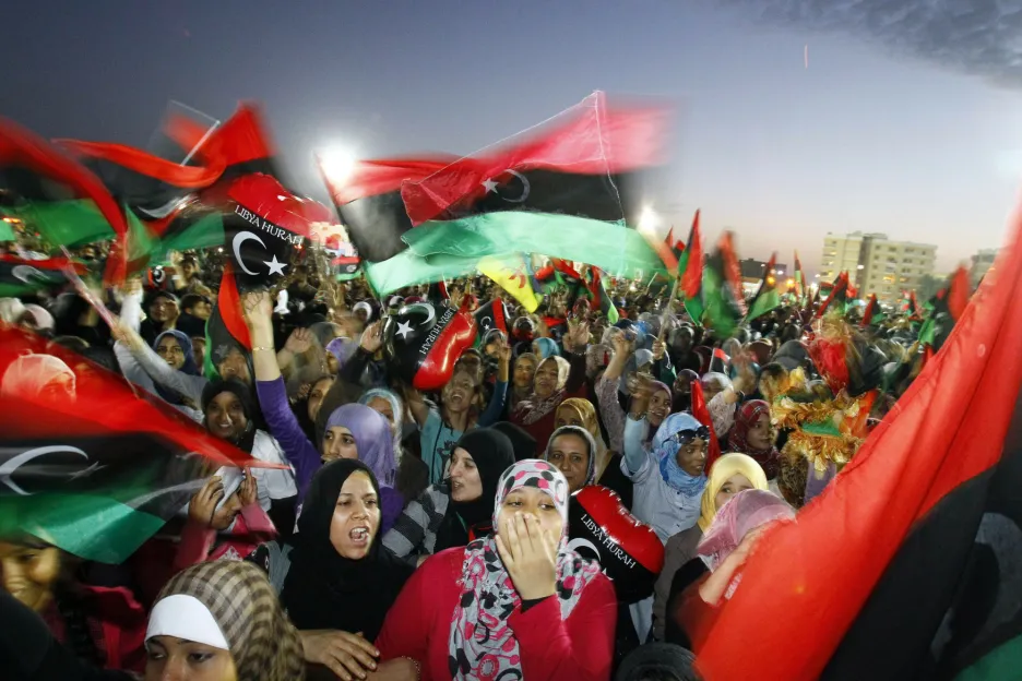 Obyvatelé Benghází oslavují 