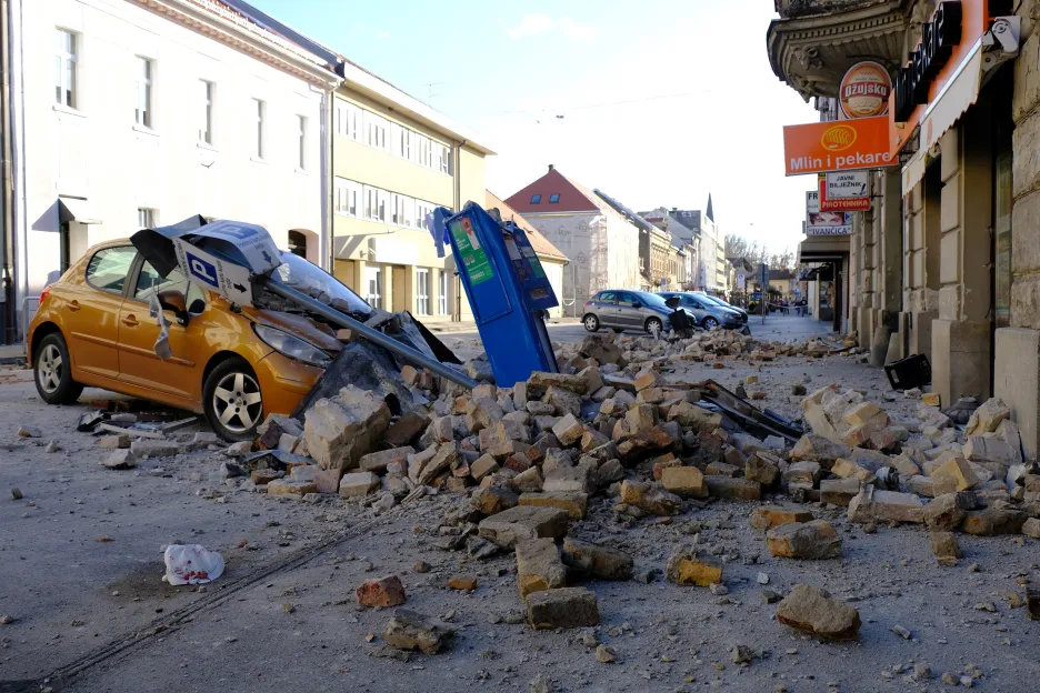 Zemětřesení zasáhlo Chorvatsko 
