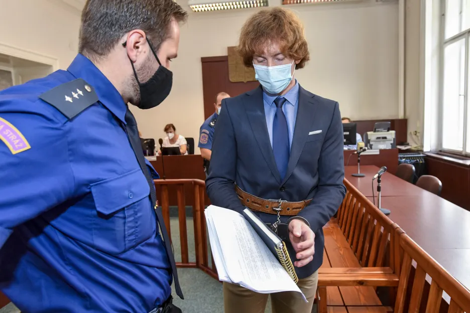 Obžalovaný Tomáš Fiala u soudu