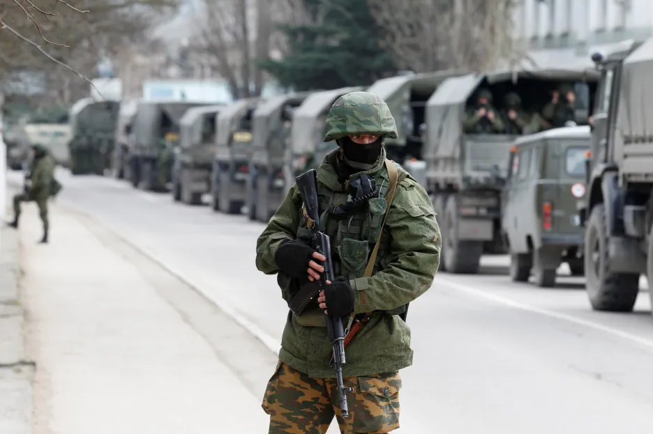 Ruský voják na okupovaném Krymu