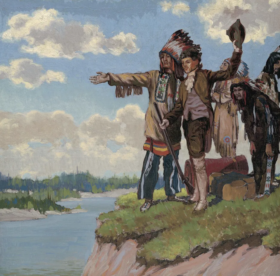 Samuel Hearne se svými průvodci objevuje Kanadu