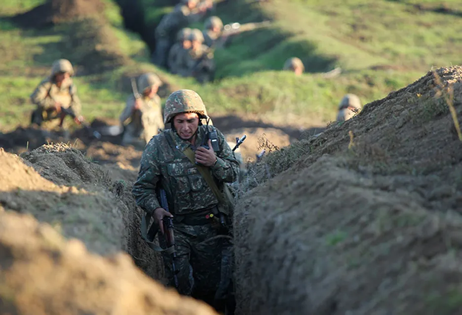 Arménští vojáci v regionu Tavuš (snímek je z července 2020)