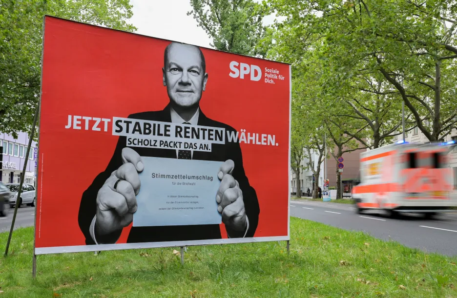 Předvolební plakát německé SPD