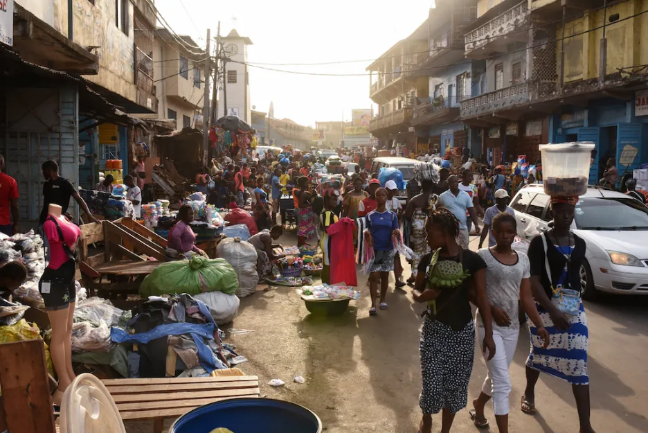 Hlavní město Sierra Leone Freetown, ilustrační foto