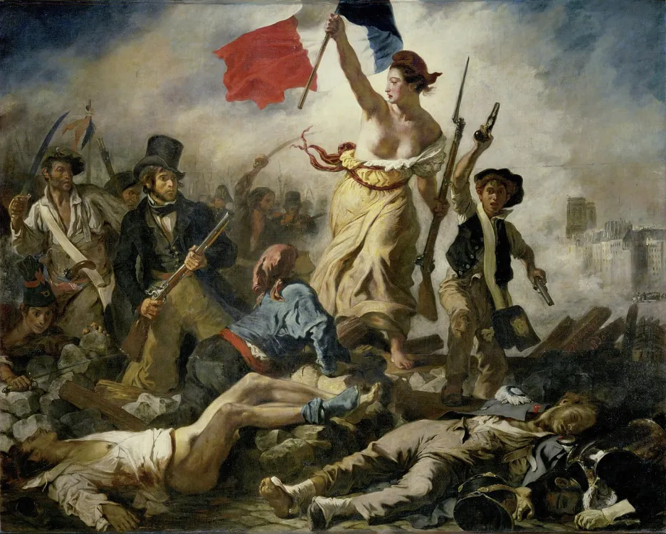 Svoboda  vede lid, obraz revoluce od Eugèna Delacroixe