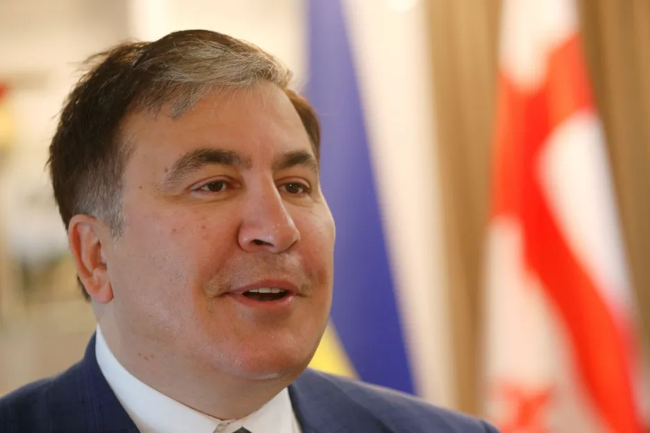 Saakašvili na snímku z května 2020