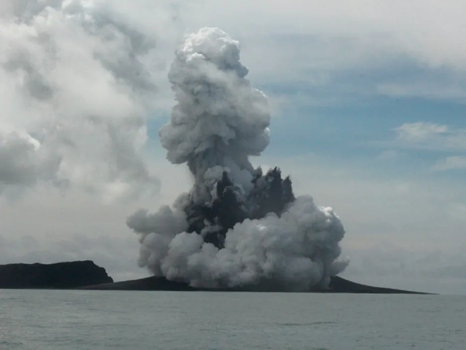 Erupce podmořského vulkánu Tonga