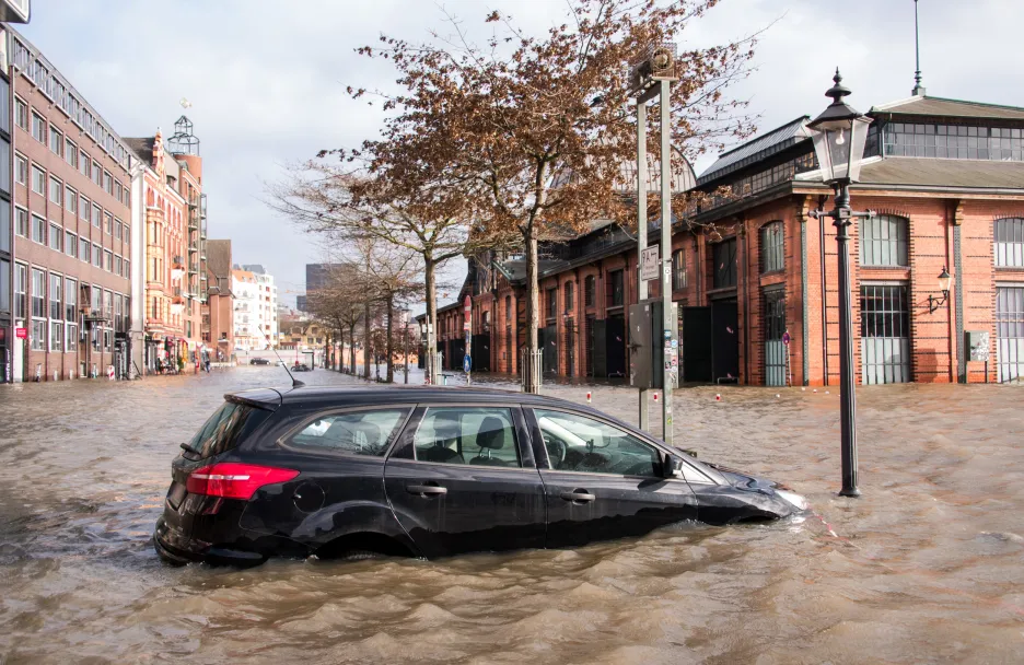 Nadia způsobila v Hamburku záplavy 