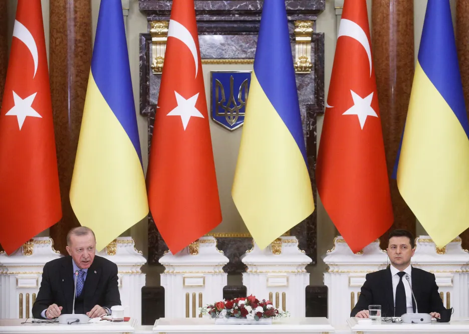 Turecký prezident na návštěvě Ukrajiny