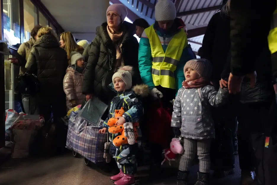 Ukrajinští uprchlíci v polské Přemyšli