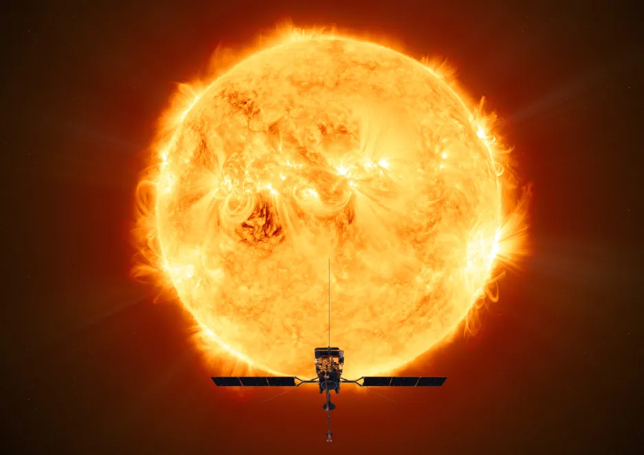 Solar Orbiter u Slunce, vizualizace